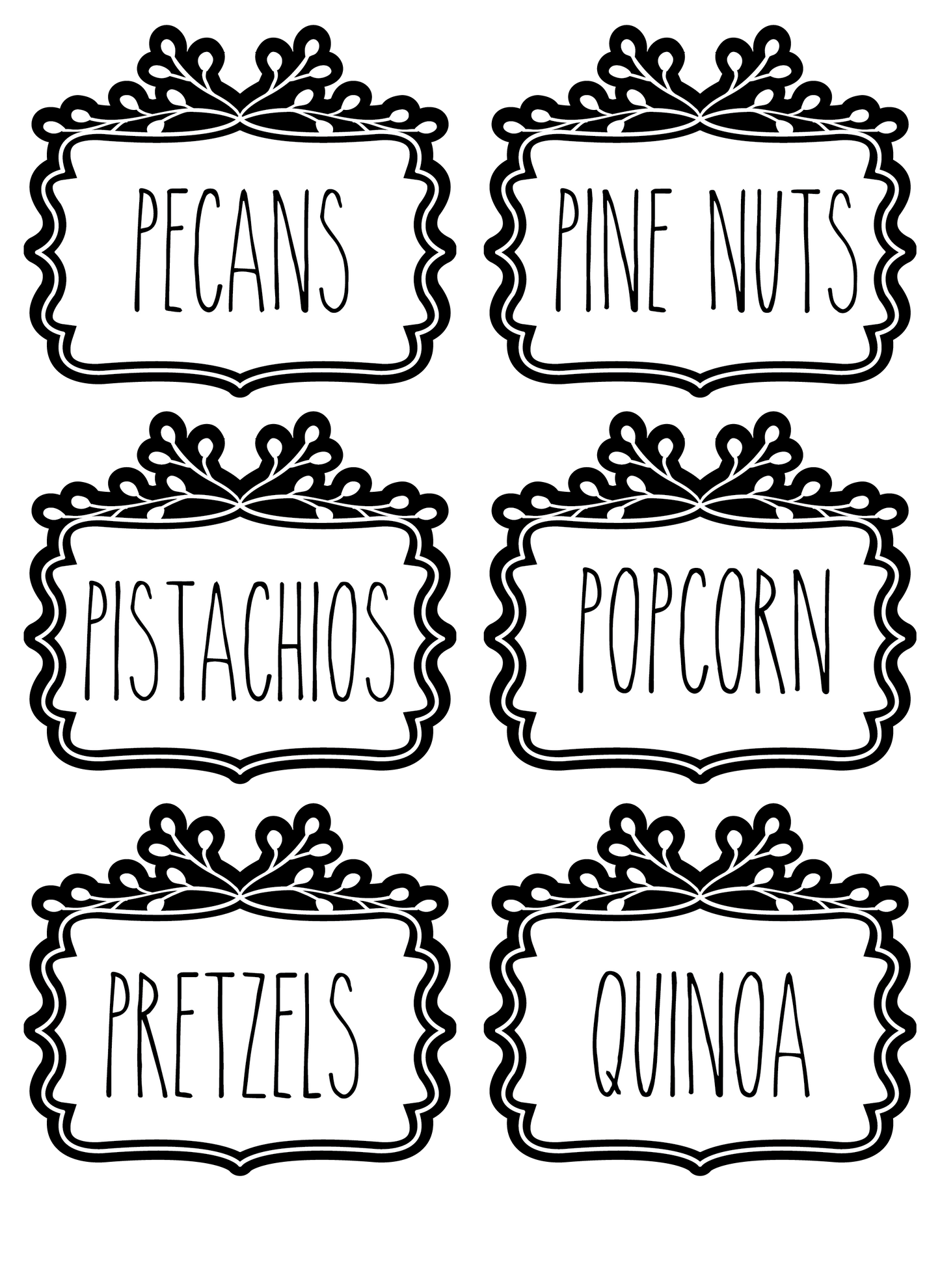 Pantry Labels