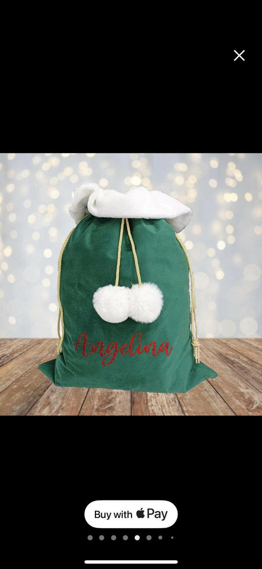 Personalised Velvet Santa Sack